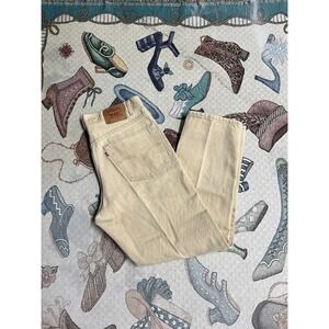 Levi's 550 Relaxed Fit Beige Khaki Jeans W38 L32 Vintage Cotton 100% Men's